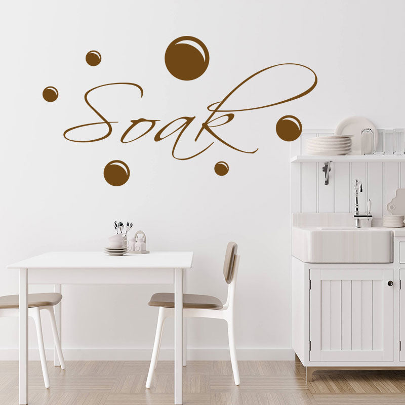 soak bubbles bathroom sticker
