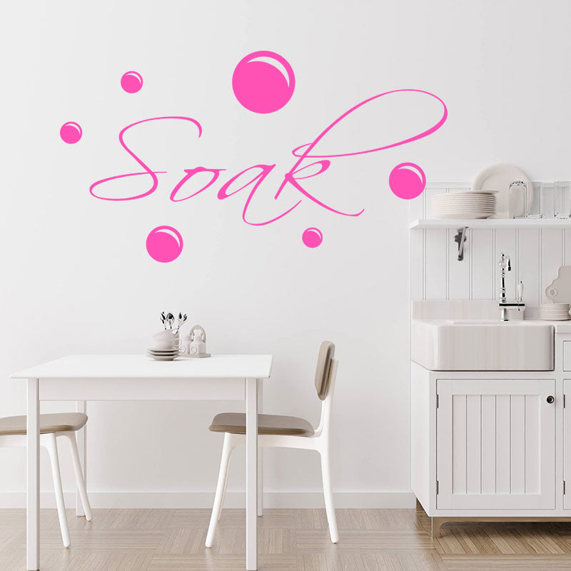 soak bubbles bathroom sticker