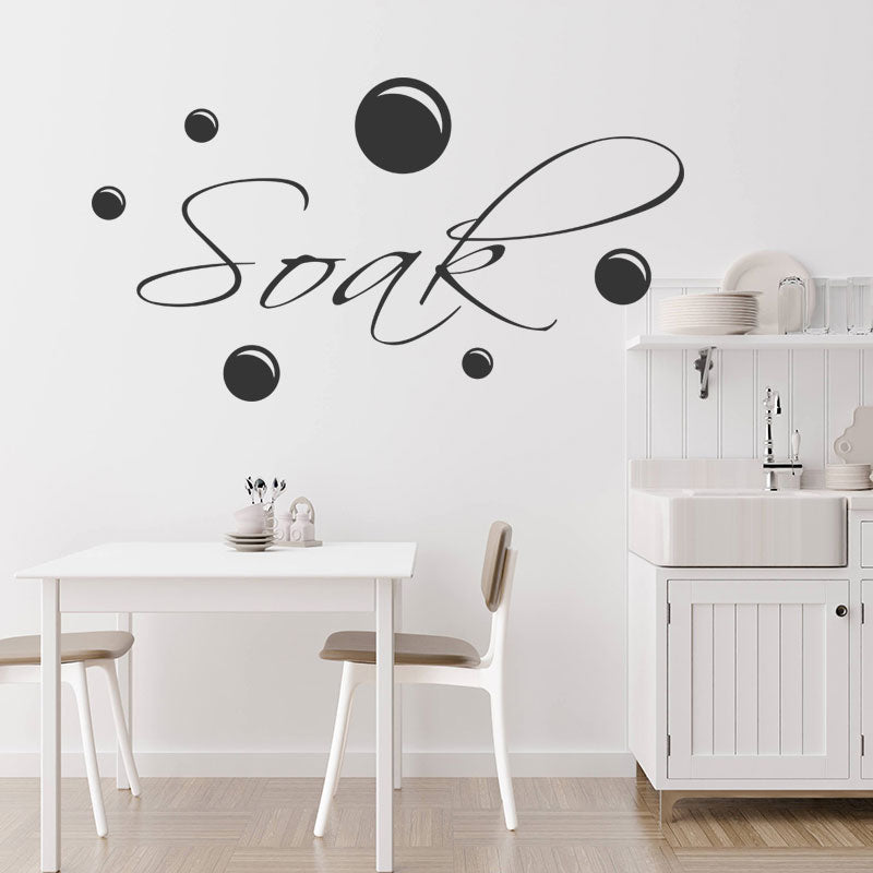 soak bubbles bathroom sticker