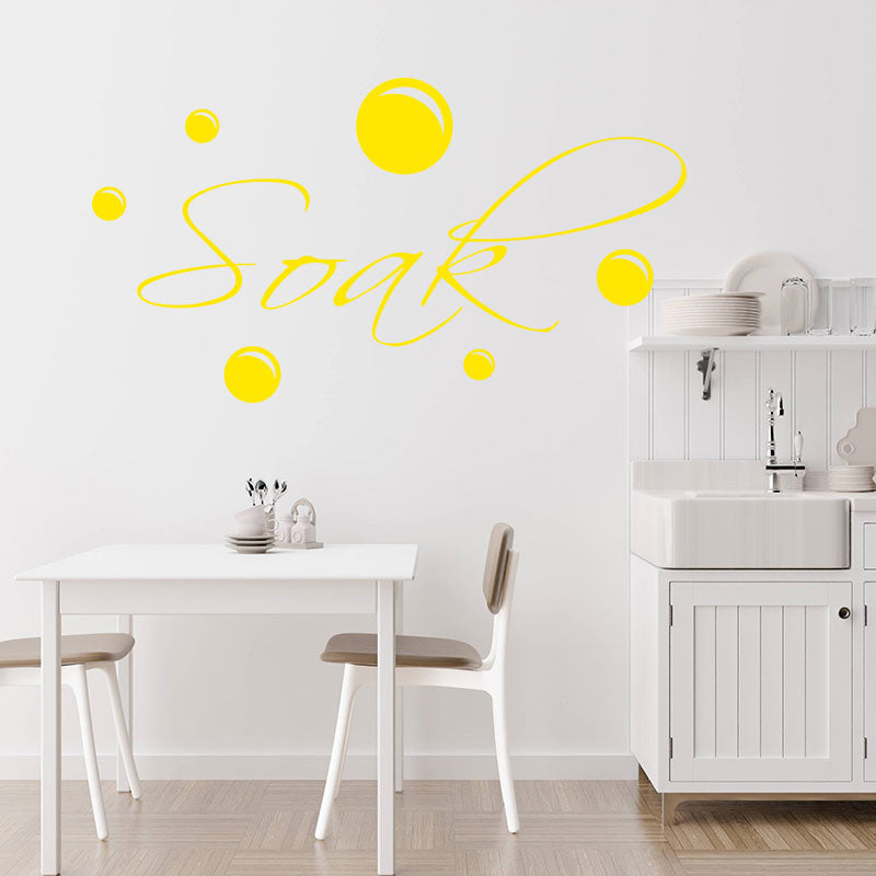 soak bubbles bathroom sticker