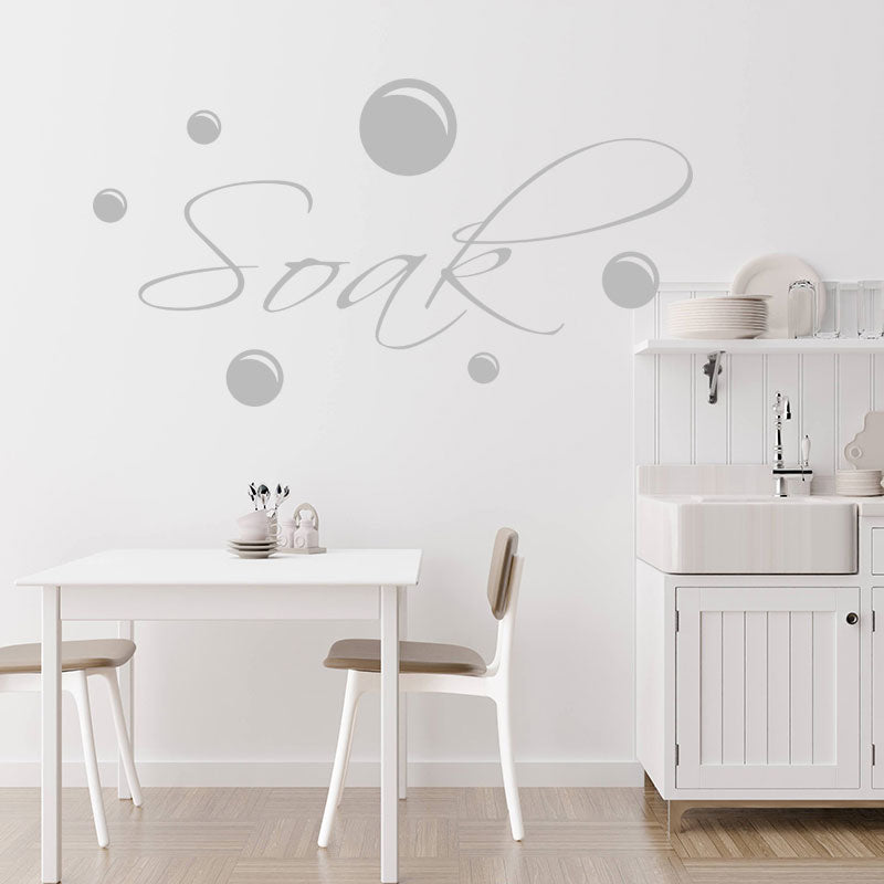 soak bubbles bathroom sticker