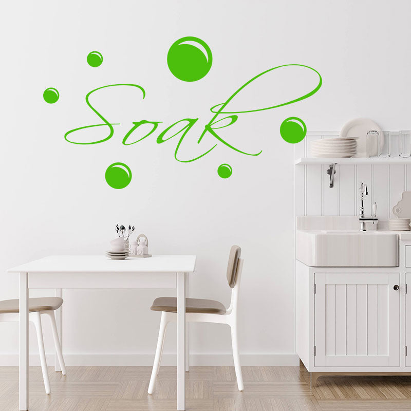 soak bubbles bathroom sticker