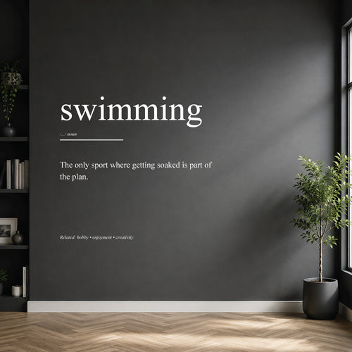 swimming dictionary definition wall sticker