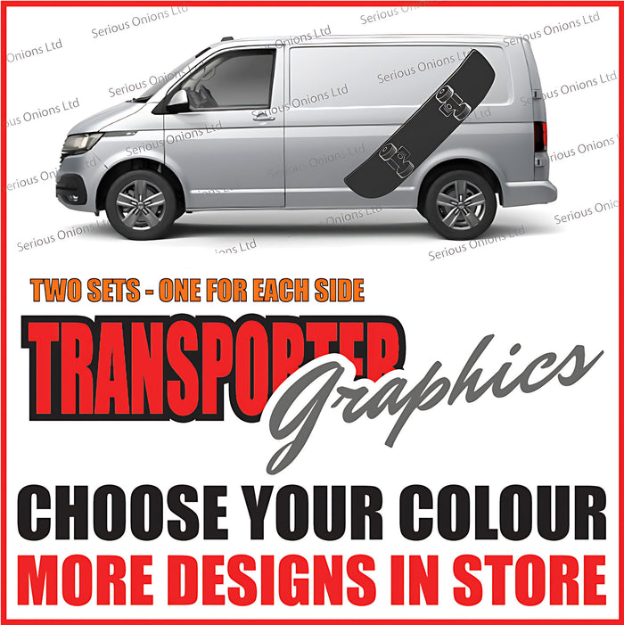 VW Transporter Skateboard Side Graphic Stickers and Decals