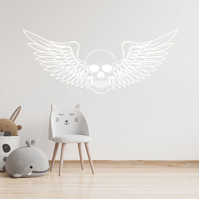 tattoo parlour skull and quote wall sticker