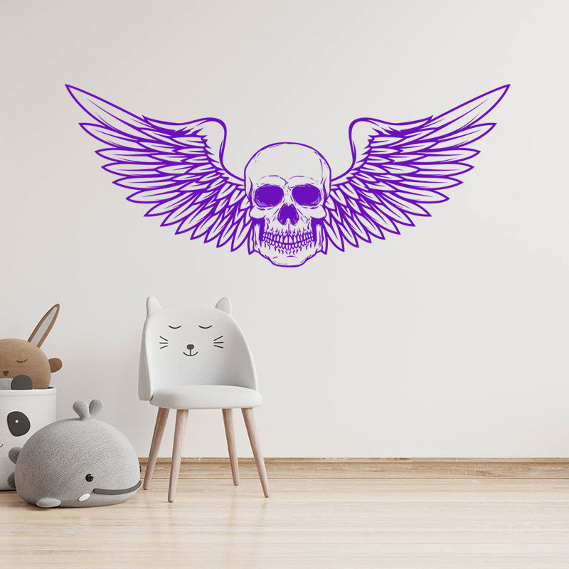 tattoo parlour skull and quote wall sticker