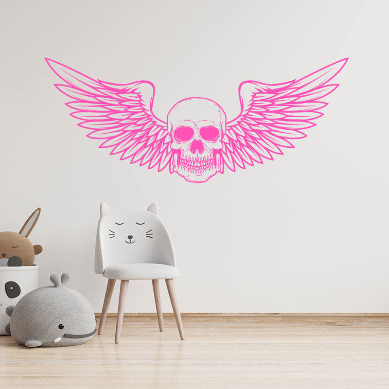 tattoo parlour skull and quote wall sticker