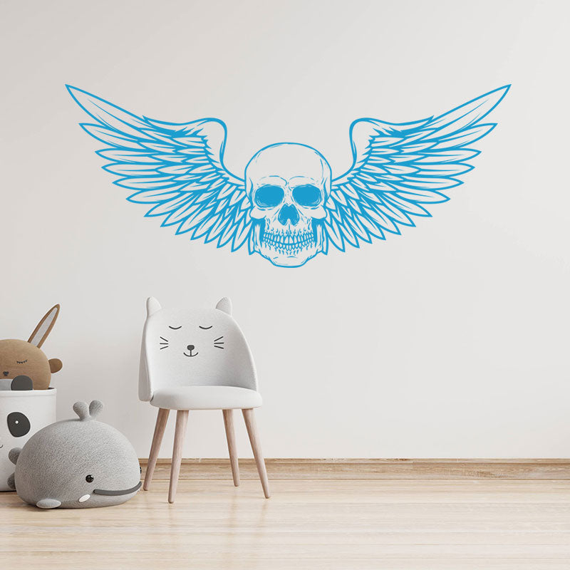 tattoo parlour skull and quote wall sticker