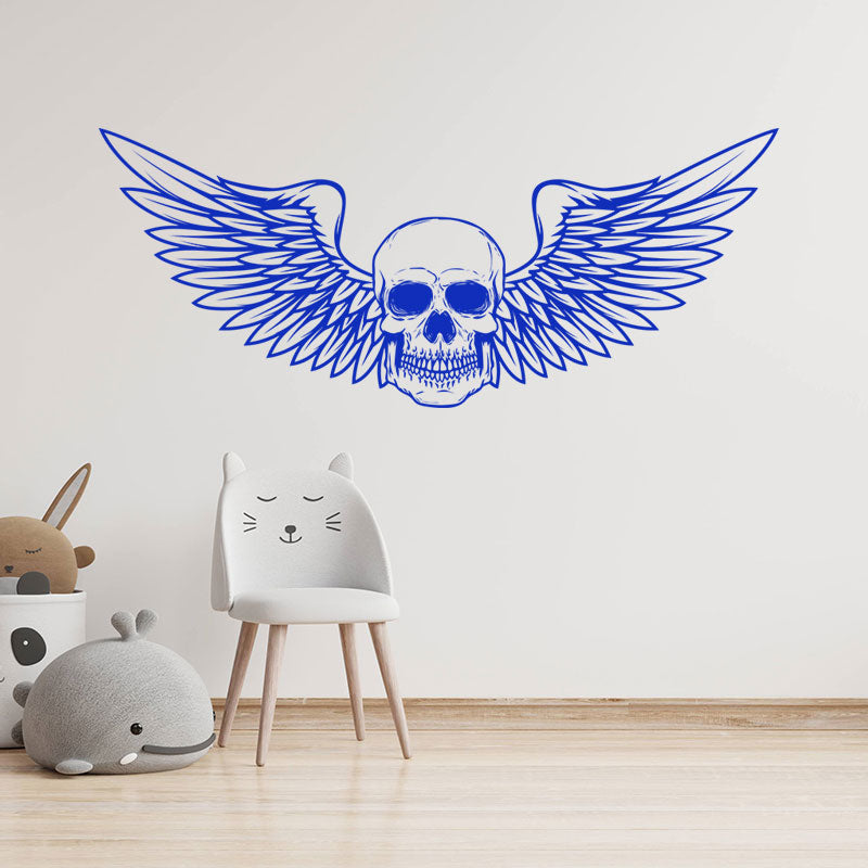 tattoo parlour skull and quote wall sticker