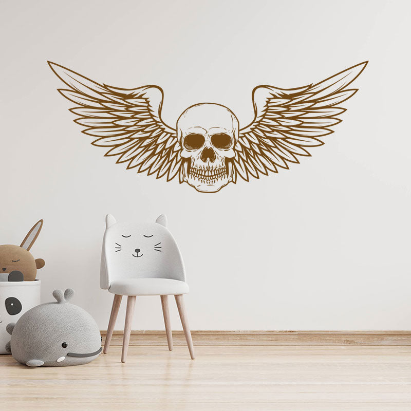 tattoo parlour skull and quote wall sticker