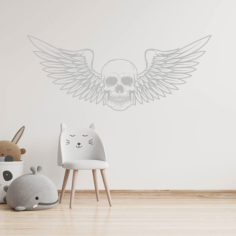 tattoo parlour skull and quote wall sticker