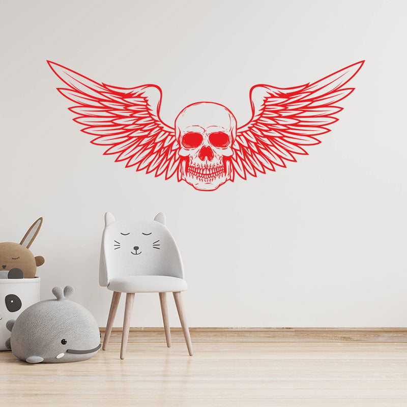 tattoo parlour skull and quote wall sticker