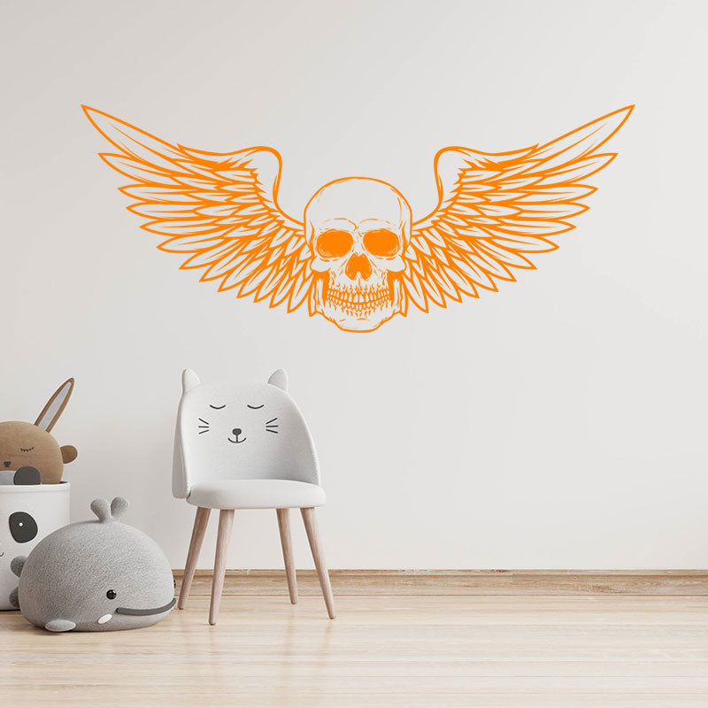 tattoo parlour skull and quote wall sticker
