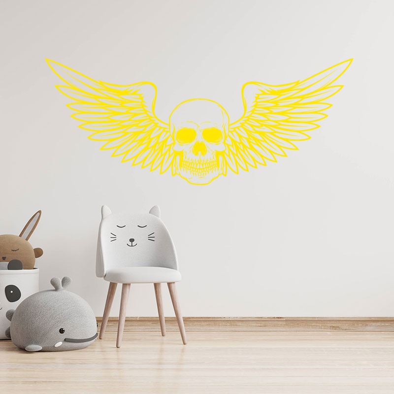 tattoo parlour skull and quote wall sticker