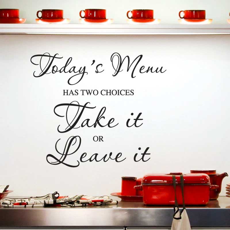 Two Choices, Take It or Leave It Wall Sticker - Bold Kitchen Humor Decal