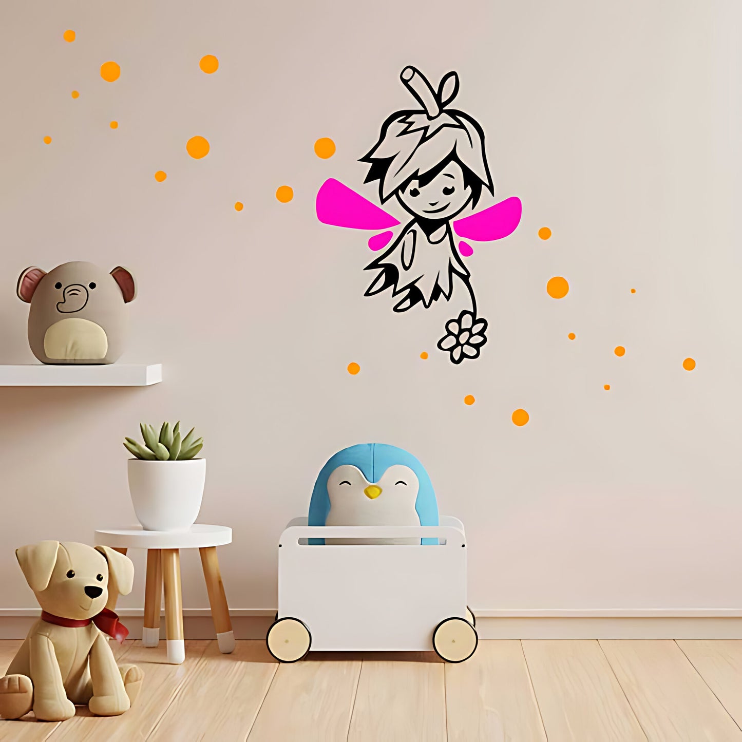 Flying Fairy with Sparkles Nursery Wall Sticker