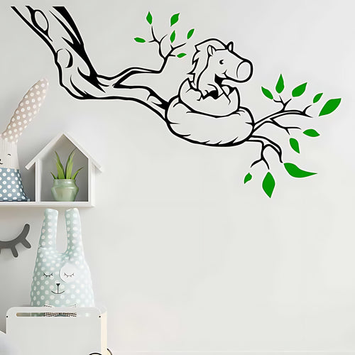 Baby Unicorn in Nest Nursery Wall Sticker