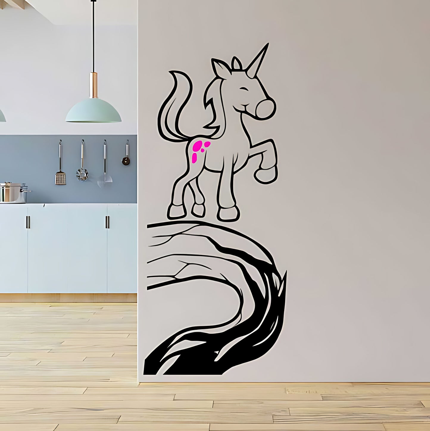 Unicorn on branch Nursery Wall Sticker