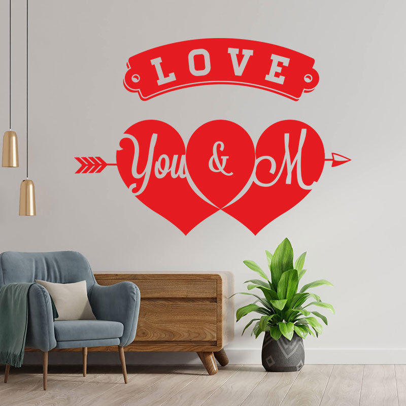 shop front valentine s day heart wall sticker