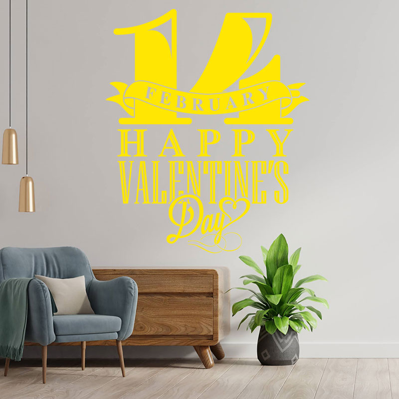 valentine s day shop front window wall sticker