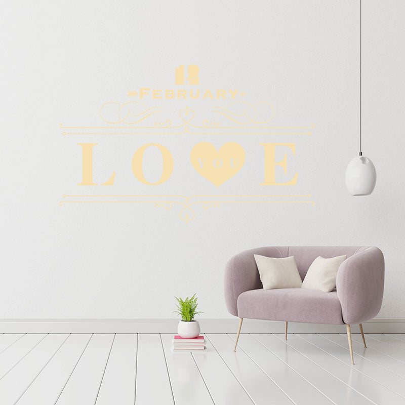 love heart stickers for valentine s wall sticker
