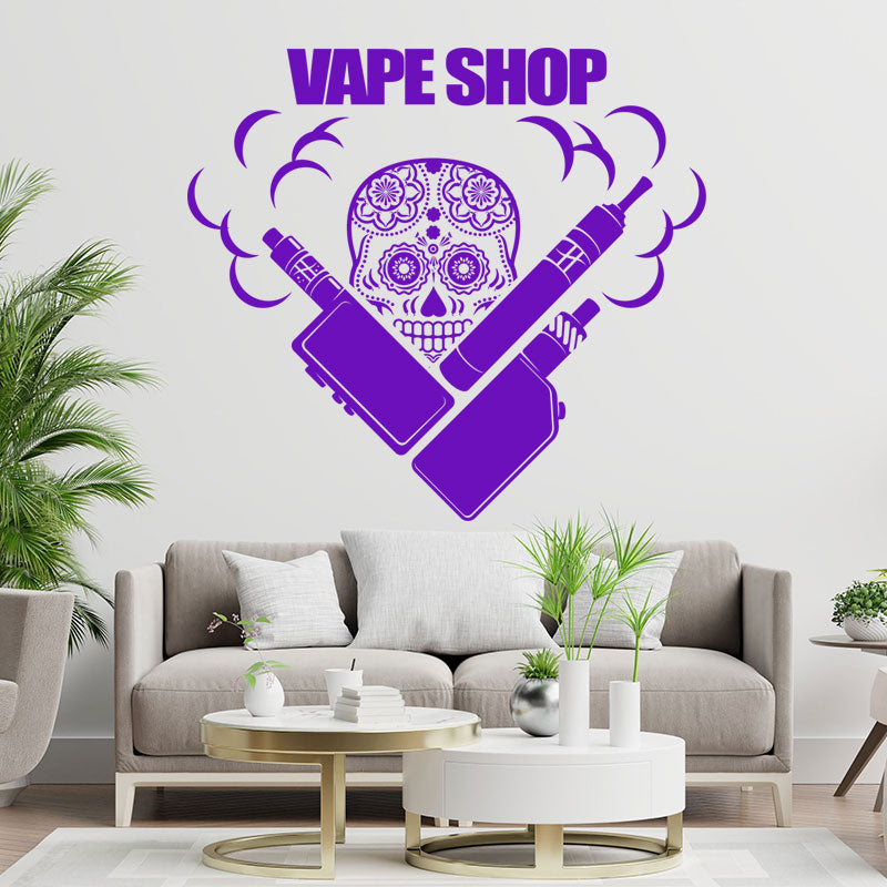 trendy vaping quote wall sticker