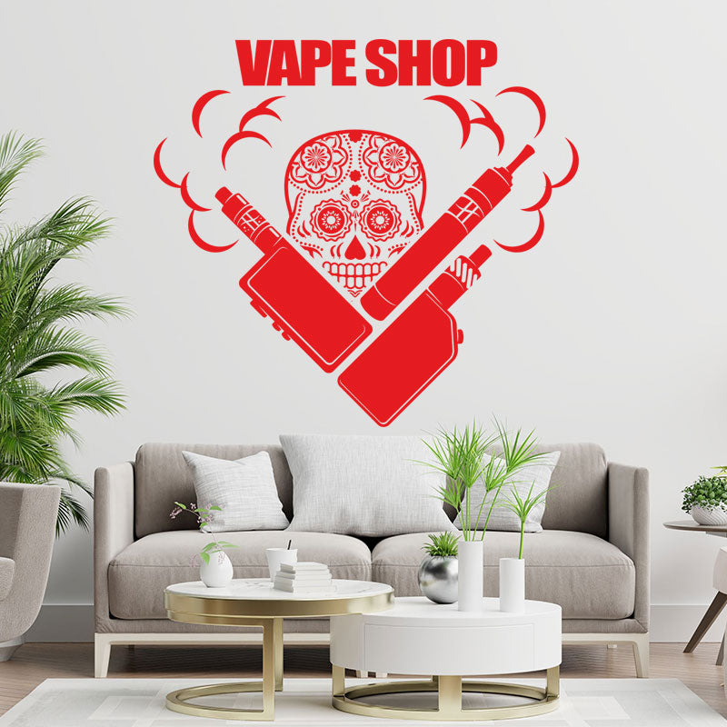 trendy vaping quote wall sticker