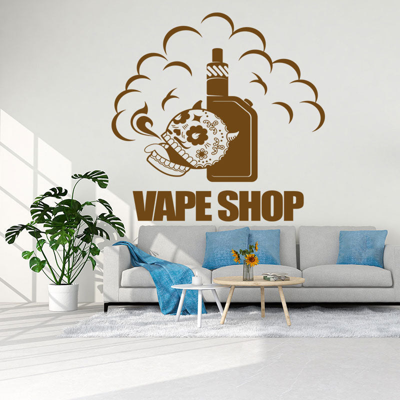 trendy vape shop quote wall sticker