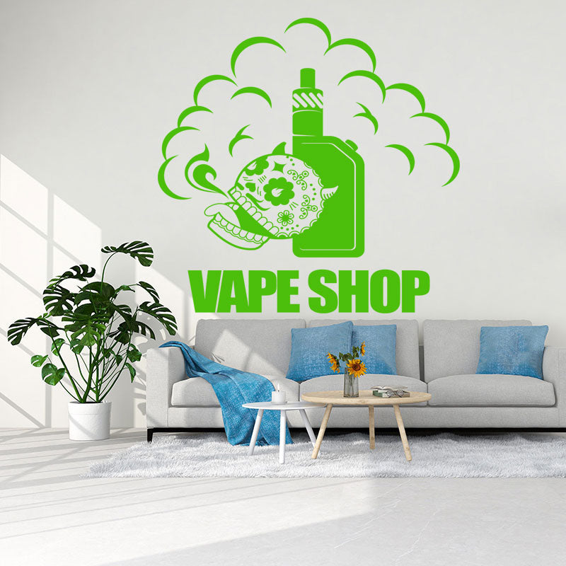 trendy vape shop quote wall sticker
