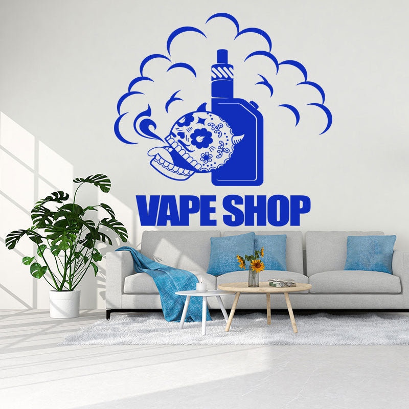 trendy vape shop quote wall sticker
