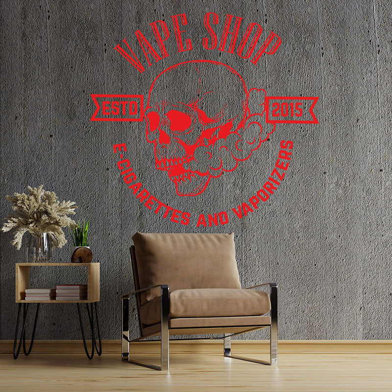 contemporary vaping graphics decal wall sticker