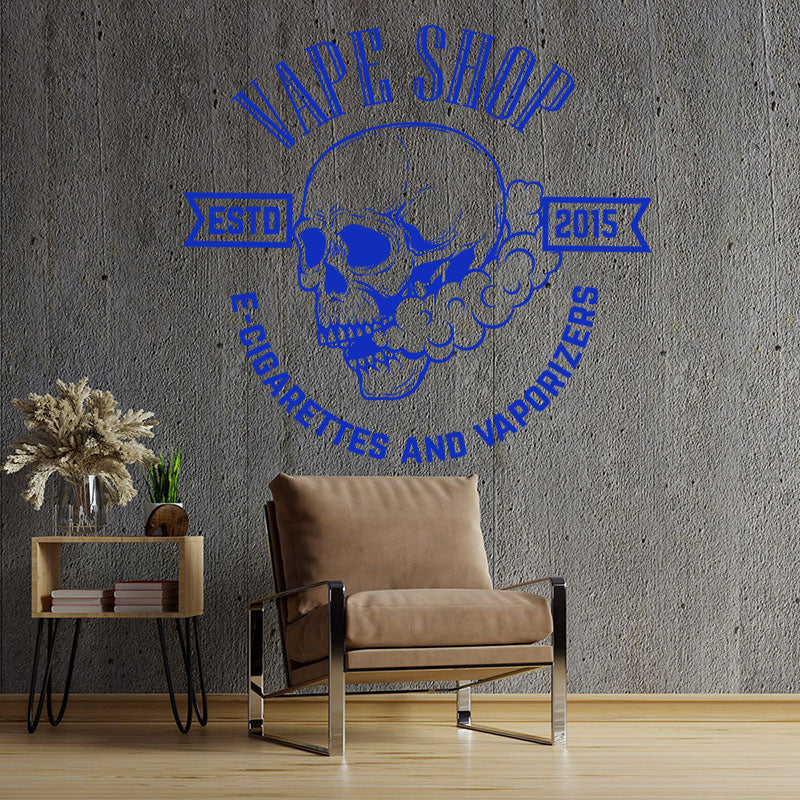 contemporary vaping graphics decal wall sticker