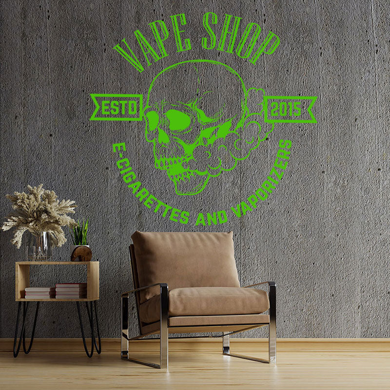 contemporary vaping graphics decal wall sticker
