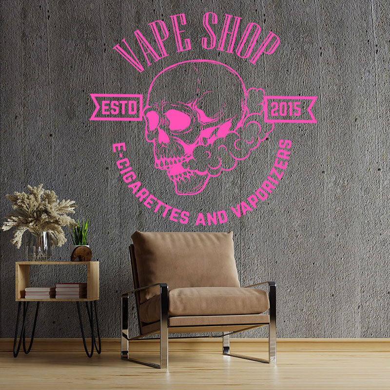 contemporary vaping graphics decal wall sticker