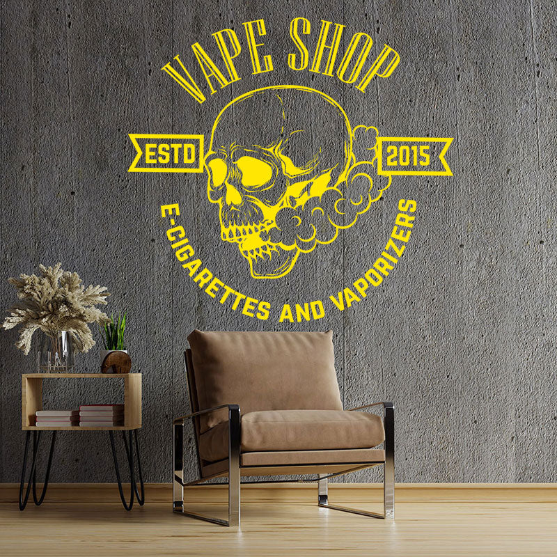 contemporary vaping graphics decal wall sticker
