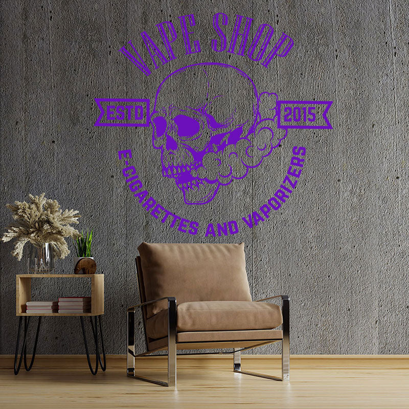 contemporary vaping graphics decal wall sticker