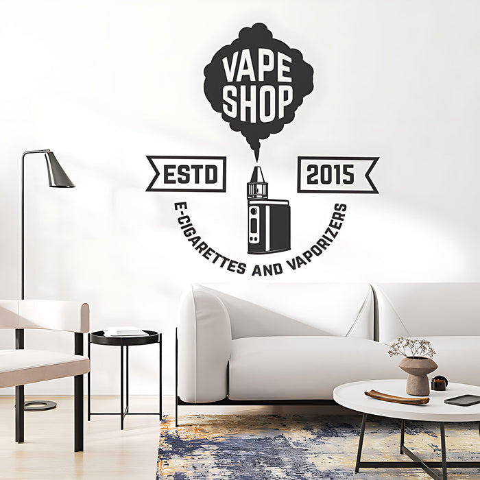 Vaping Graphics Wall Decal for Cool Vape Shop Vibes