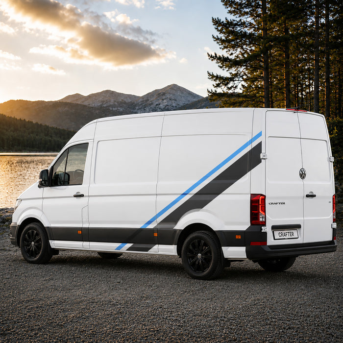 VW Crafter Diagonal Stripe Side Graphics