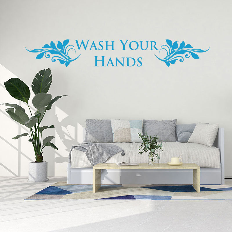 wash your hands wall sticker