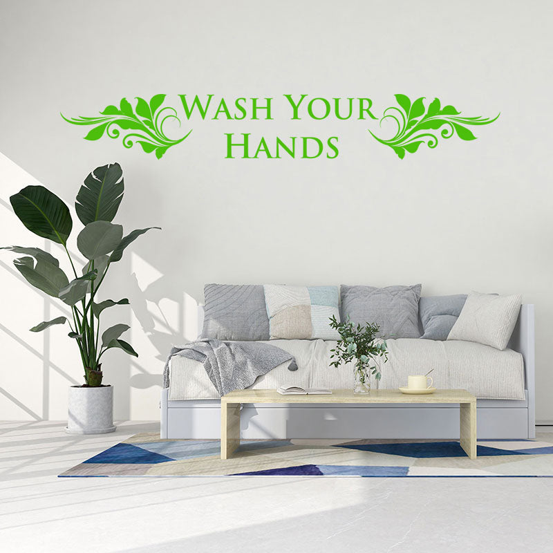 wash your hands wall sticker