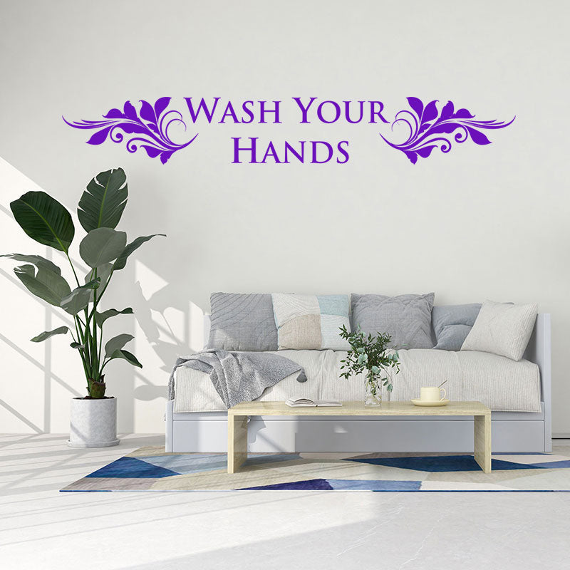wash your hands wall sticker