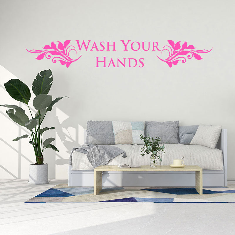 wash your hands wall sticker