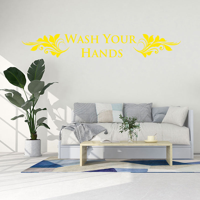 wash your hands wall sticker