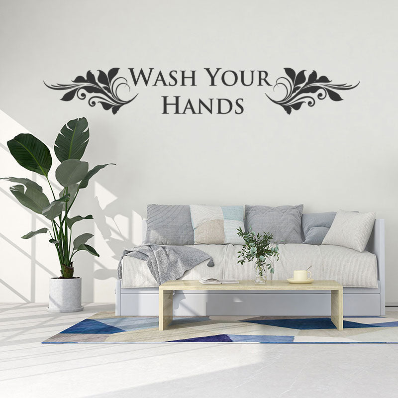 wash your hands wall sticker