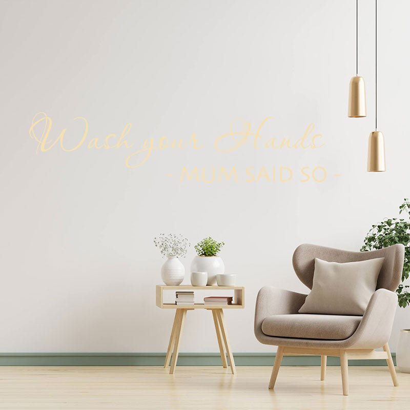 wash your hands bathroom wall sticker