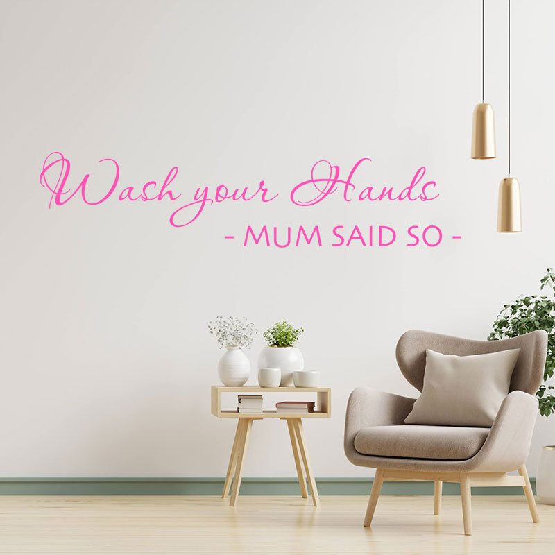 wash your hands bathroom wall sticker