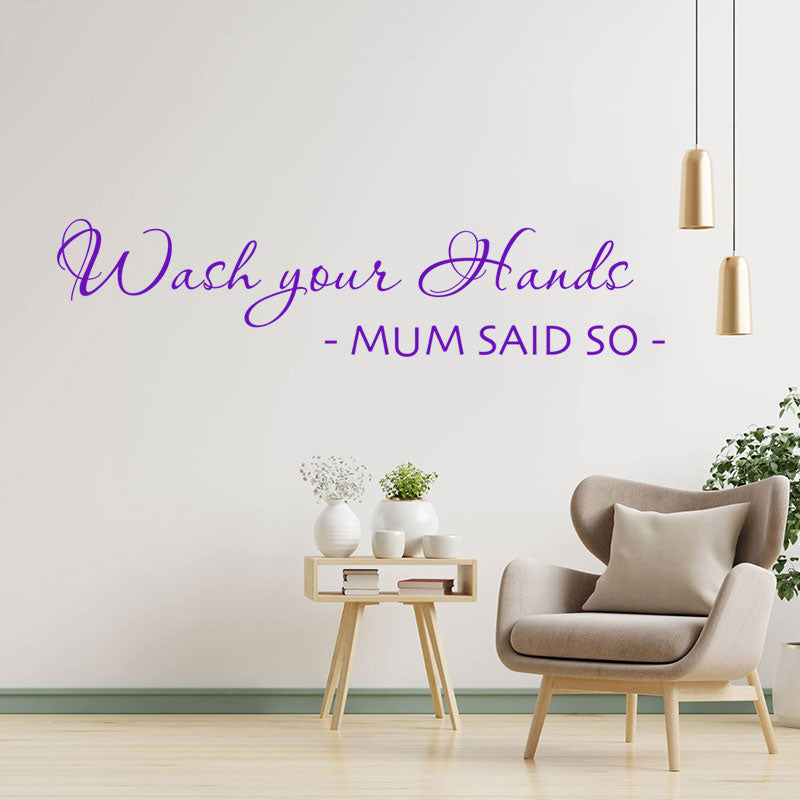 wash your hands bathroom wall sticker
