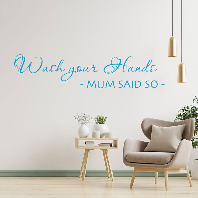 wash your hands bathroom wall sticker