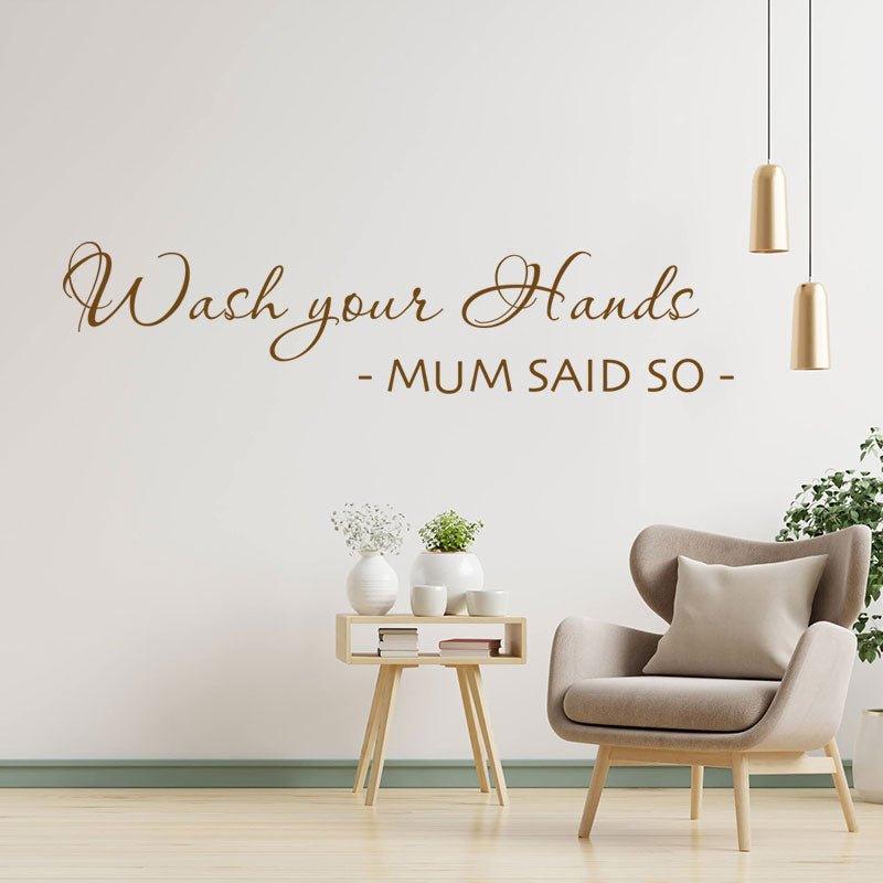 wash your hands bathroom wall sticker