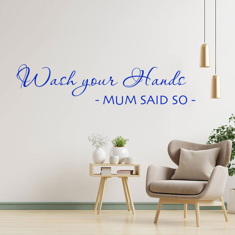 wash your hands bathroom wall sticker